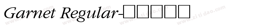 Garnet Regular字体转换